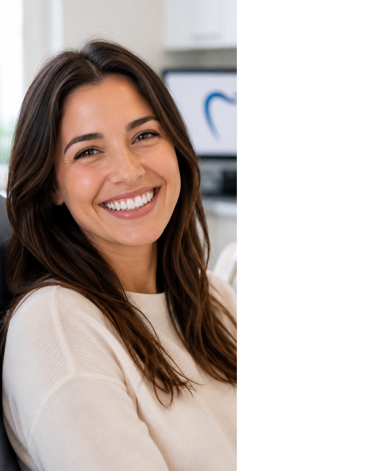 Smiling new patient at Stony Brook Dental Group
